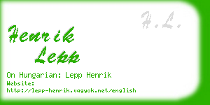 henrik lepp business card